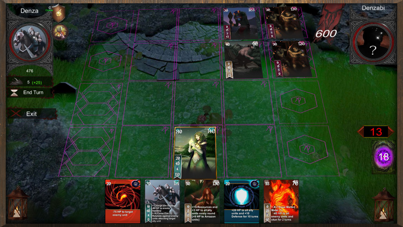 Screenshot of arena battle